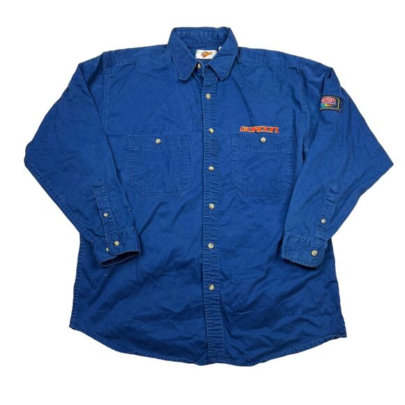 Winner's Circle Jeff Gordon NASCAR Collared Button Up Shirt Blue Large - Picture 1 of 6